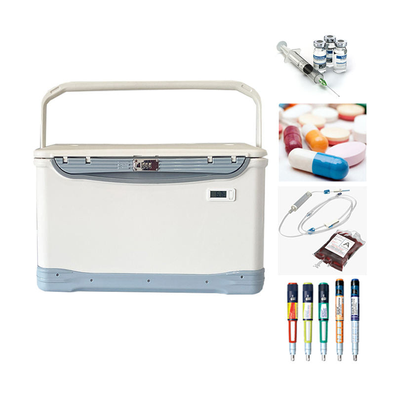 38L Insulated Cooler Box with Lock, Portable Cold Storage Container for Temperature-Sensitive Items